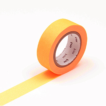 mt和紙膠帶 螢光橘 (15mm)