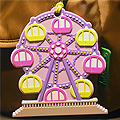 【主題樂園】摩天輪造型行李牌 (粉紫)