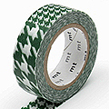 mt和紙膠帶 千鳥格紋綠色 (15mm)